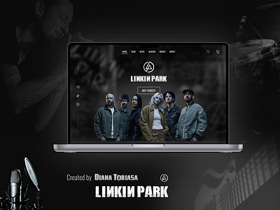 Linkin Park Webpage - Concept - Fanpage concept design drum figma guitar hardrock linkin park lp portfolio rock sing singing ued ui uiux user experience user interface voice webpage website