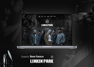 Linkin Park Webpage - Concept - Fanpage concept design drum figma guitar hardrock linkin park lp portfolio rock sing singing ued ui uiux user experience user interface voice webpage website