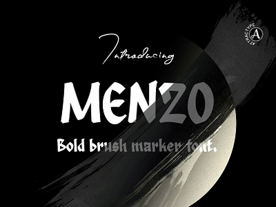 Menzo - Bold brush marker font bold font branding brush font design display font fonts free font graphic design handwritten logo font marker typeface natural font old english playful font text effect typography ui vintage