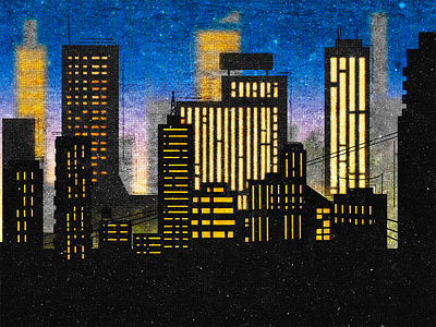 Stepping out into town illustration photoshop