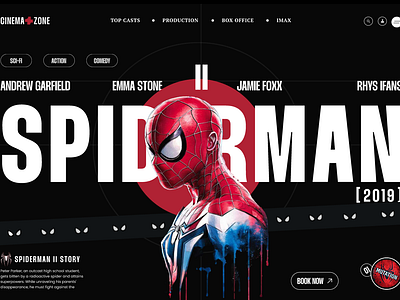 UI design - Movie WebApp 3d animation branding cinema app design inspiration design video figma animation graphic design inspiration landingpage logo movieapp product design spiderman text effect ui ui video web design