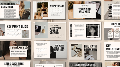 Canva Slide Deck Template for Masterclasses + Webinars + Courses canva canva design canva slide decks canva templates masterclass online courses webinar workshop