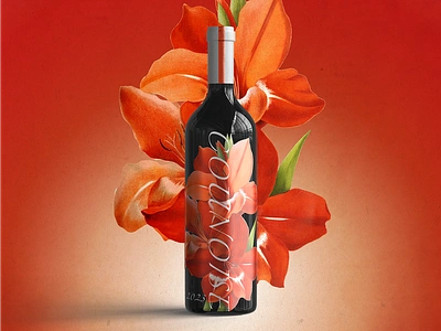 Counoise - Wine Label Design botanical botanical illustration branding design graphic design illustration label label design label designer packaging packaging designer photoshop red wine wine bottle wine design wine designer winery