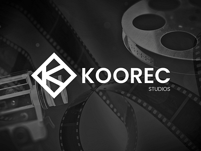 LOGO - KOOREC brand identity business camera cinema company design filming industry k letter lettermark logo movies production recording scenes set studio wordmark