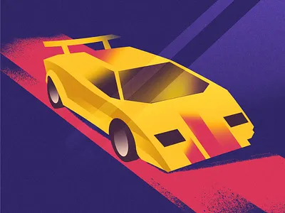 80s retro sports car 1980s 80s car design graphic graphic art illust illustration poster poster design retro vintage