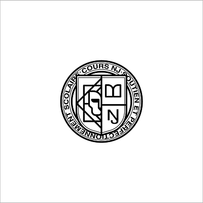 Blason School Logo blason book branding design embleme graphic lion logo minimal monogram school study ui