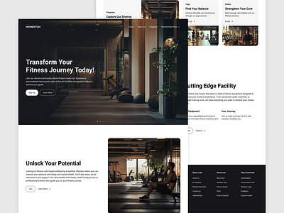 Fitness Club - Website Design fitness club website design fitness design fitness web design fitness website design landing page web design website website design