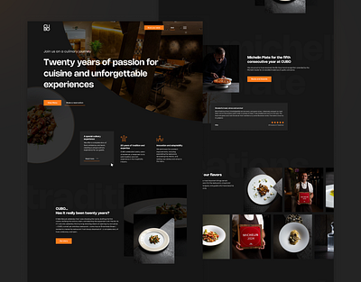 CUBO Restaurant | UI/UX Design ambient dark page delicious elegant fancy fine dining food hero section landing page ui ux design user experience user interface web design website