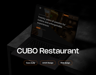 CUBO Restaurant | UI/UX Design ambient dark page delicious elegant fancy fine dining food hero section landing page ui ux design user experience user interface web design website