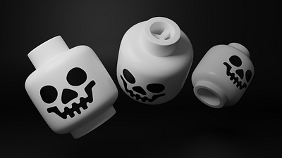 lego skeleton head | Tête de lego squelette | Blender 3d b3d blender head lego skeleton skull squelette tete vnib