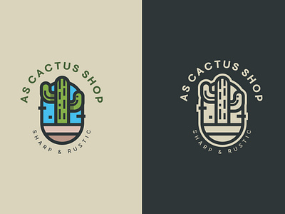 Sharp & Rustic: AS Cactus Shop Logo Reveal branding creativelogo designcommunity designinspiration dribbbledesign graphic design illustration logo logodesign modernlogo natureinspired shoplogo