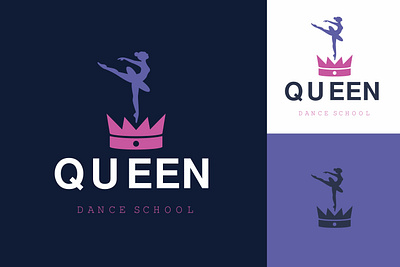 Elegance in Motion: Queen Dance School Logo balletlogo creativebranding dance danceschool elegantlogo gracefuldesign logodesign movementindesign queendanceschool royaltouch