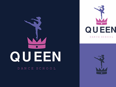 Elegance in Motion: Queen Dance School Logo balletlogo creativebranding dance danceschool elegantlogo gracefuldesign logodesign movementindesign queendanceschool royaltouch