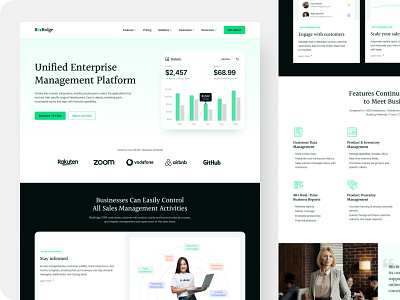 BiizBrdge___CRM Landing Page clean crm landing page saas ui ui design ux web design