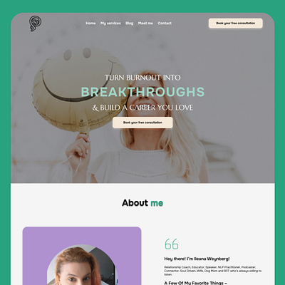 Emotional Wellness coach website coach coaching emotional coach emotions figma landing page ui uiux userinterface webdesign website wellness coach