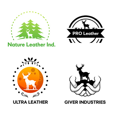 Leather Industry Logo Concepts branding creativelogos graphic design leatherindustry logodesign naturelogo sustainabledesign