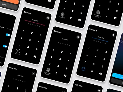 Enhance unlock screen with PIN and Biometrics app design design lock screen ui mobile app pin ui ux uxui