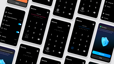 Enhance unlock screen with PIN and Biometrics app design design lock screen ui mobile app pin ui ux uxui