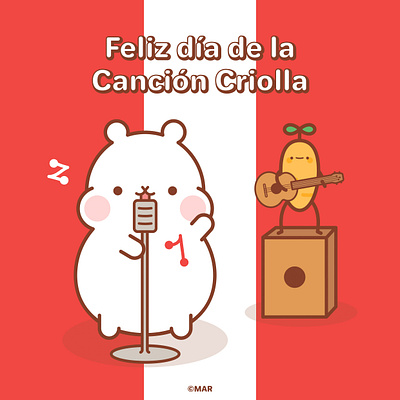 Canción criolla (1) 🎶 character design cute graphic design illustration illustratormar kawaii luckythecuy