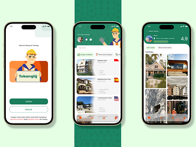 Tukang.ly an On-Demand Mobile App apps avaialable bestui glassmorphism graphic design hire minimalist mobile mobiledesign mobiletrends mobileui mobileuiux neomodernism newtrend pro team trend2025 ui uiux uiuxdesign