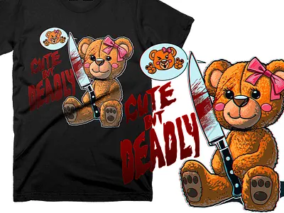 Cute but Deadly: Illustrative T-shirt Design brand branding character design illustration merchandise shirt design t shirt design vector vector art