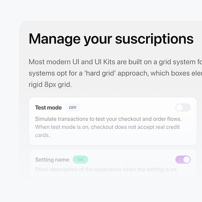 Setting toggle UI Component atoms autolayout button buttons components design design system figma switch toggle ui ui design ui kit user interface