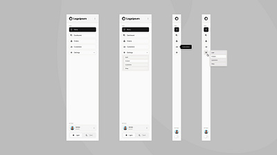 SideBar Design.exe app design food links logo menu pos side popup sidebar ui ui ux