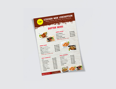 Daftar Menu _ Flyer Design branding graphic design logo