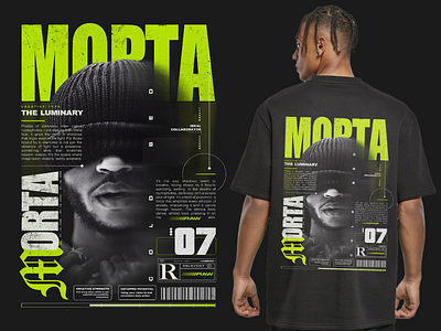 MORTA T-shirt Design aesthetics brutalism graphic design merch design minimalism tshirt design