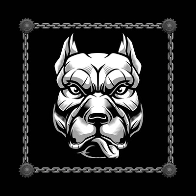 dog head animal art black branding design dog graphic design illu illustration logo ui vector