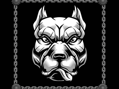 dog head animal art black branding design dog graphic design illu illustration logo ui vector