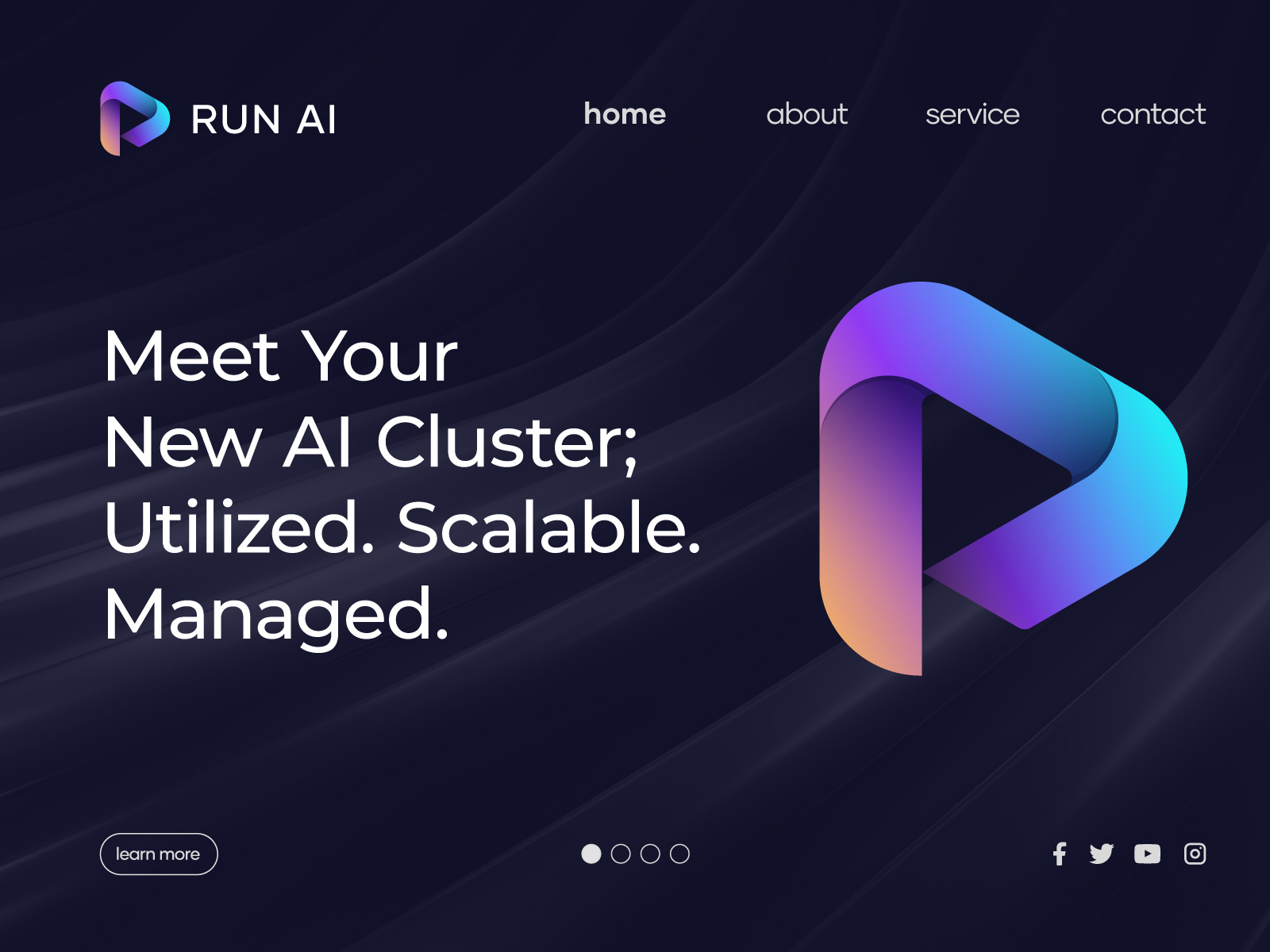 R+Play icon, Run Ai app audio brand identity branding gradient graphics icon logo logos mark minimalist modern logo play icon rplay icon run ai simple logo symbol tech startup ui visual identity design