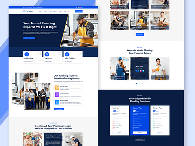 Plumbing Agency Website UI Design agency business cms design plumber plumbing ui ux website