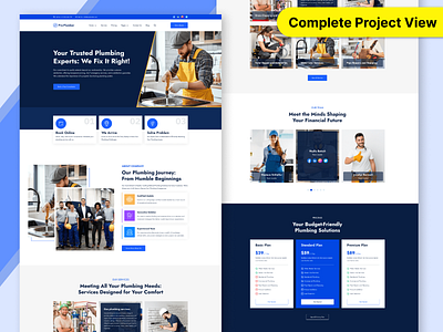 Plumbing Agency Website UI Design agency business cms design plumber plumbing ui ux website