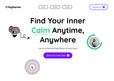 Yoga landing page design figma landing page ui ux webdesign website design
