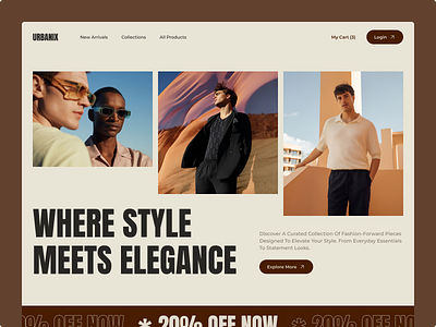 URBANIX - Ecommerce Men's Clothing Store aesthetic brand cart clothes e commerce ecommerce ecommerce template ecommerce website fashion online store shop shopify store web web design website website design