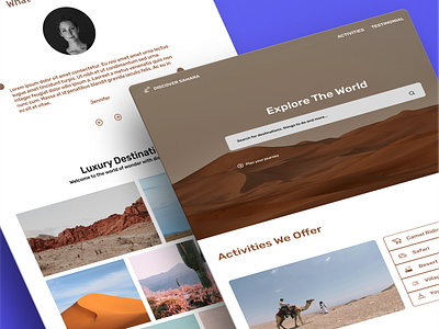 Travel Website UI Design