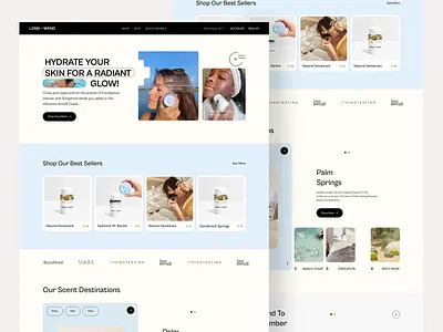 SkinCare - Landing page beauty e commerce landing page skincare website wellness