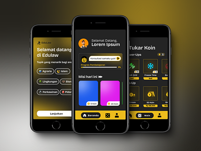 Studying Law with Gamification Mobile App game law app mobile app ui