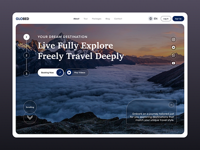 Travel Landing Page | Website adventure booking clean design modern product design tour tourism travel travel agency travel landing pge travel service travel website traveling traveller ui uiux ux web design website