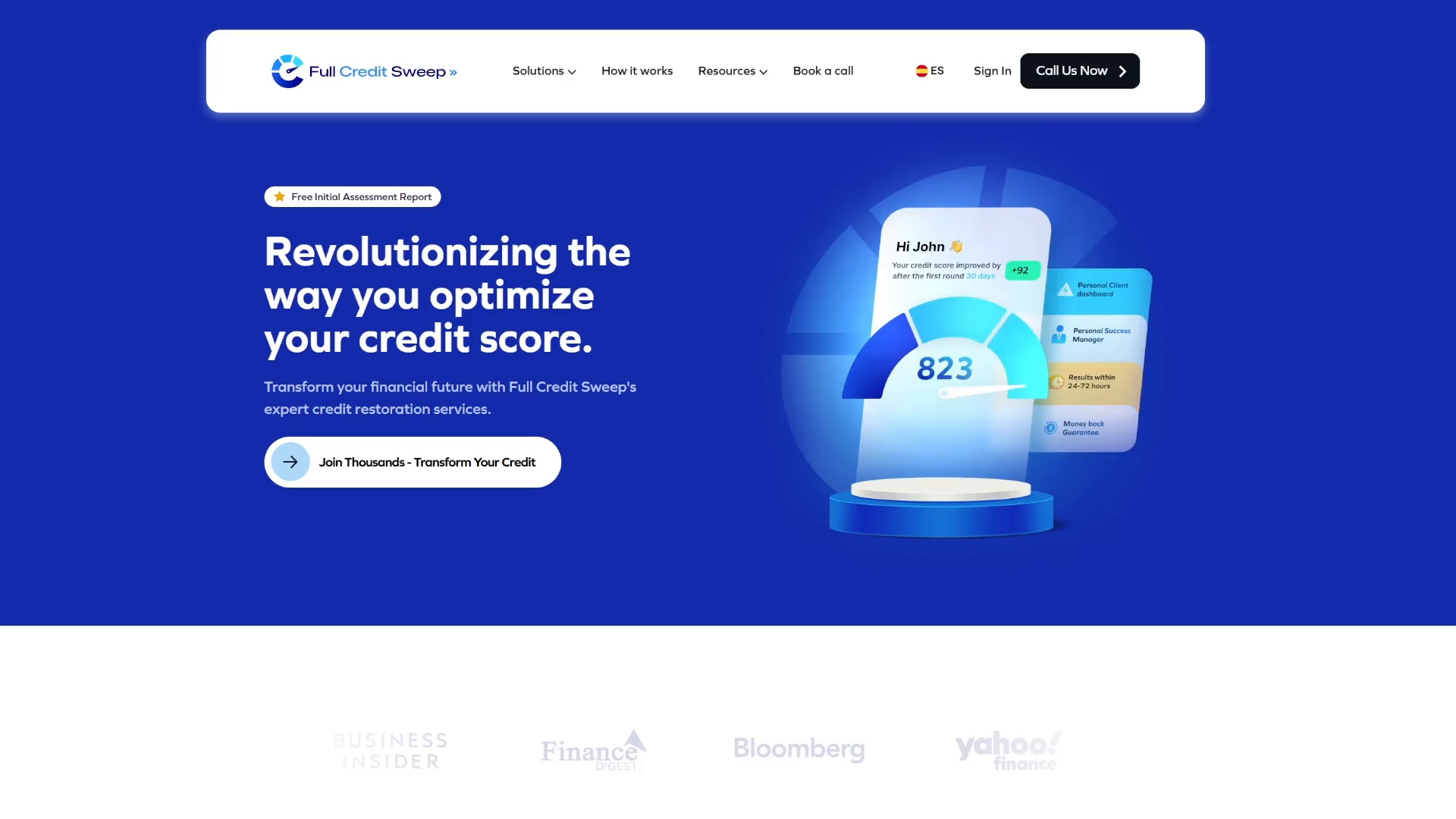 Example of Landing Page Design & Development
