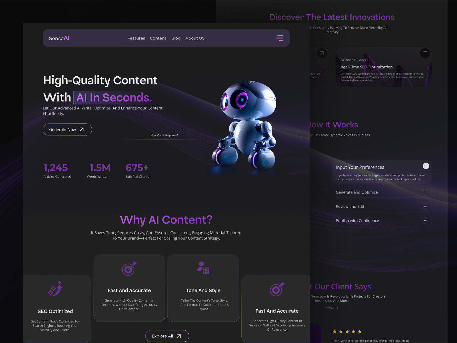 Example of Minimal Landing Page Design | Figma