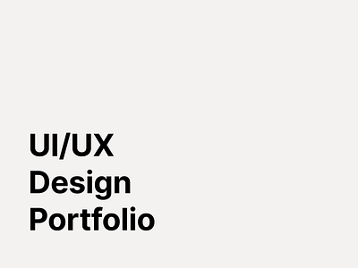 UI/UX Design Portfolio app design design portfolio ui ux web design