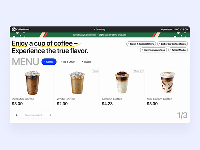 Hero Coffee Website coffee desktop hero herosection interface minimalist ui uxui webdesign website