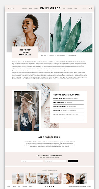 Emily Grace - A Blog & Shop Theme ecommerce themes emily grace a blog shop theme fashion fashion blog theme fashion wordpress theme feminine feminine wordpress theme instagram lifestyle blog lifestyle blogger lifestyle wordpress theme photography photography blog woocommerce theme wordpress theme