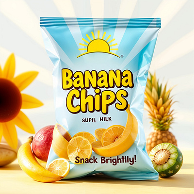 banana chips label design banana chips