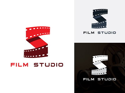 Film Studio Logo Design Concept action camera cinema concept design film film logo film studio filming logo media movie movie reels production reels roll studio