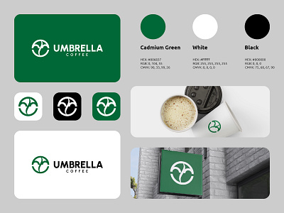 Umbrella Coffee Logo business cafe coffee coffee shop drink logo logos modern simple