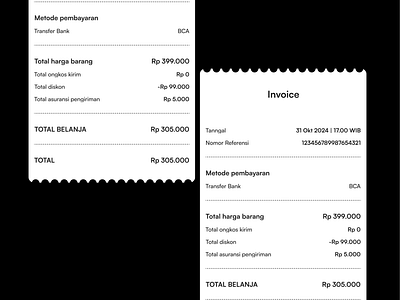 Invoice UI Design Card card component ui