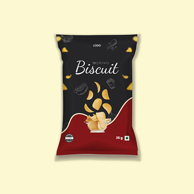 BBQ Potato Biscuit Delicious Food Packaging Design adobe illustrator advertising brand design brand identity business design food graphic designer illustration label management manufactutring marketing package packaging design print product promotion sales visual identity